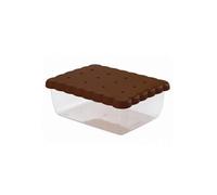 Snips, Porte Biscuits, 2,70 LT, Boite a Biscuit 24,5 x 18,5 x 9,5, Made in Italy, Marron