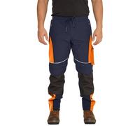 Sam Caan® Hi Vis Hommes Pantalon Vêtements de Travail Softshell Haute visibilité Viz Réfléchissant Résistant à l’Eau Cargo Répulsif Anti-Vent Sécurité Site Travail Wear Soft Shell