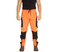 Sam Caan® Hi Vis Hommes Pantalon Vêtements de Travail Softshell Haute visibilité Viz Réfléchissant Résistant à l’Eau Cargo Répulsif Anti-Vent Sécurité Site Travail Wear Soft Shell