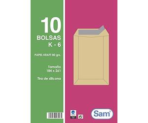 Sam K6 Lot de 10 sacs avec bande en silicone