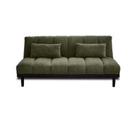 Best Mobilier - Canapé convertible clic-clac Samarra 2 places velours côtelé Vert 186 x 186 x 85 cm