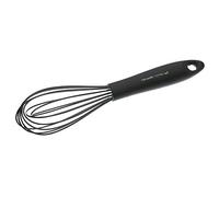 Sambonet 51595B30 Fouet de Cuisine 6 fils Anti-Rayures, Ustensile de Cuisine pour Pâtisseries, Noir, Silicone, 30cm