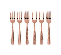 Sambonet Cortina Set 6 fourchettes à gâteau en acier inoxydable/PVD cuivre