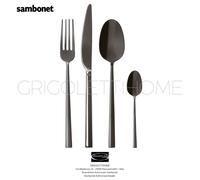Sambonet - Rock 2Black Noir - Couverts 24 Pièces Pour 6 Personnes