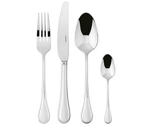 Sambonet Royal 52563-G2 Ménagère en acier inoxydable 18/10 pour 12 personnes 48 pièces : 12 fourchettes, 12 cuillères, 12 couteaux, 12 cuillères à café, passe au lave-vaisselle, cuivre