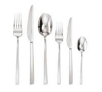 Sambonet S0279 Linea Q, service de table 6 pièces, acier inoxydable argenté