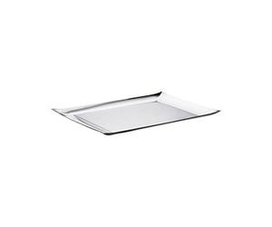 Sambonet S0569, plateau de la collection Linea Q, dimensions 52x33 cm, plaqué argent