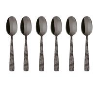 Sambonet Set de 6 cuillères à moka en acier inoxydable/PVD 2Black 52767KA7