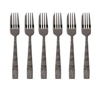 Sambonet Set de 6 fourchettes à gâteau en acier inoxydable/PVD 2Black 52767KA5