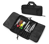 samdew Sac pour Chef (Sac Seul) | Mallette de Transport pour Couteaux de Chef avec 17 + 6 Emplacements pour Ustensiles (Cuisine et Camping)