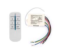 Samfox Interrupteur Mural Télécommande sans Fil 4 Voies on/Off 220V Transmetteur Récepteur Numérique sans Fil émetteur Télécommande