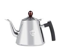 Samfox Théière pour Cuisinière, Samfox Capacité de 1,2 L en Acier Inoxydable Théière pour Théière Thé Cafetière Bouilloire Poignée en Silicone Résistant à la Chaleur(Brillant)