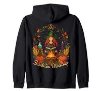 Samhain Blessings Roue de sorcière païenne de l'année Wicca Wiccan Sweat à Capuche