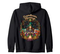Samhain Blessings Sorcière païenne Wicca Wiccan Roue de l'année Sweat à Capuche