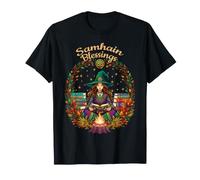 Samhain Blessings Sorcière païenne Wicca Wiccan Roue de l'année T-Shirt