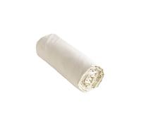 SAMIA - Drap Housse 140x200cm Coton Coloris Popcorn