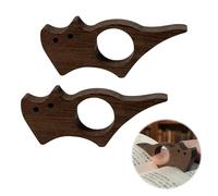 Samlonge Lot de 2 Porte-Livres en Bois de Pouce, Porte Page de Livre en Bois Lisse, Support de Page de Livre, Chat Bague de Lecture Accessoire de Lecture pour Enseignants Amoureux
