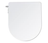 SAMODRA Abattant WC Forme D Bidet Cuvette Toilette Seat Cuvette Toilette Lunette Bidet Toilettes WC Avec Frein De Chute Lavage Des Hanches, Lavage FéMinin & Auto - Nettoyage (Forme D - Bouton)
