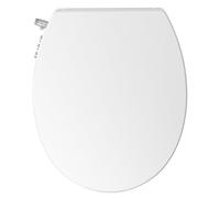 SAMODRA Abattant WC Forme O Bidet Cuvette Toilette Seat Cuvette Toilette Lunette Bidet Toilettes WC Avec Frein De Chute Lavage Des Hanches, Lavage FéMinin & Auto - Nettoyage (Forme O - Bouton)