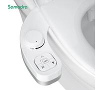 SAMODRA Bidet non électrique - Double buse autonettoyante (lavage avant et arrière) Bidet d'eau douce Fixation pour siège de toilette 3-8 FR ES NL Europe