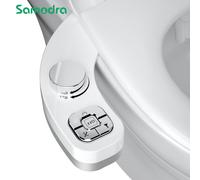 SAMODRA Bouton Bidet - Double buse autonettoyante non électrique (lavage frontal et arrière) Accessoire de siège de toilette pour bidet d'eau douce 3-8 FR ES NL Europe
