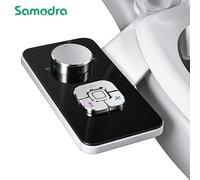 Samodra Pulvérisateur Bidet non électrique avec double buses rétractables autonettoyantes - Nettoyage avant et arrière - Bouton poussoir réglable pour eau froid,noir 3-8 FR ES NL Europe