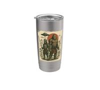 Samouraï, Bigfoot et extraterrestre, OVNI | Ninja vintage et japonais Gobelet isotherme en acier inoxydable double paroi