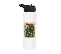 Samouraï, Bigfoot et extraterrestre, OVNI | Ninja vintage et japonais Stainless Steel Insulated Water Bottle
