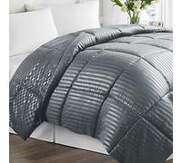 SAMPUR - Couette 220x240 4 Saisons Double Face été Hiver | Soft Grise | 100% Polyester | Légère | Thermorégulatrice | Réversible | 240x260 cm