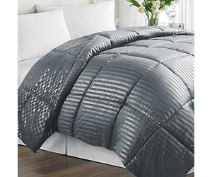 SAMPUR - Couette 220x240 4 Saisons Double Face été Hiver | Soft Grise | 100% Polyester | Légère | Thermorégulatrice | Réversible | 240x260 cm