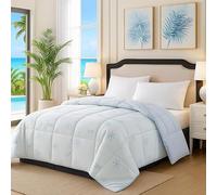 SAMPUR Couette légère spéciale été | 300 g/m² | Anti-Transpiration | Fibres Ice Cool rafraîchissantes | Lavable (220x240 cm)