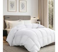 SAMPUR - Couette Luxe Plume | 100% Plumes Naturelles de Canard, garnissage 500g/m2 | Surpiquage Innovant et gonflant Maximal | Isolation Thermique optimale… (220x240 cm)