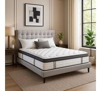 SAMPUR Matelas Grand View : Mémoire de Forme, Latex & Ressorts ensachés | Confort Haut de Gamme | 26 cm d'épaisseur (160 x 200 cm)