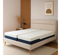 SAMPUR Matelas Original | Mémoire de Forme | Zones ergonomiques | Housse Bambou déhoussable et Respirante (2x70x190 cm (équivalent 140x190 cm))