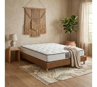 SAMPUR Pack Matelas Cosmos + Lit Bouclette Camel | Matelas à Mémoire de Forme et Ressorts ensachés | Sommier Confort (140x190 cm)