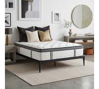SAMPUR Pack Matelas Grand View + Sommier Industriel | Matelas Hybride avec Surmatelas Intégré | Mémoire de Forme, Latex et Ressorts ensachés | Sommier Confort (160x200 cm)