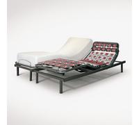 SAMPUR - Pack Relaxation : Sommier & Matelas mémoire de Forme | Orthopédique à plots réglables | Encastrable dans Un Cadre de lit | 5 Positions de Couchage (140x200 cm)