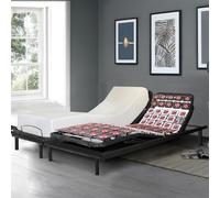 SAMPUR - Pack Relaxation : Sommier & Matelas mémoire de Forme | Orthopédique à plots réglables | Encastrable dans Un Cadre de lit | 5 Positions de Couchage (140x190 cm)