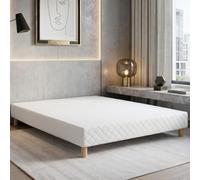 SAMPUR - Sommier tapissier Confort | Lattes Larges pour Un Soutien Optimal | Contour Tissu et Structure en Bois (180x200 cm)