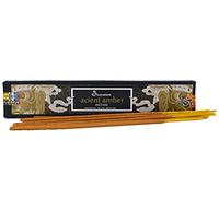 Samsara - Bâtonnets d'encens Indiens en Ambre Antique, Faits à la Main, 100% naturels, Parfum Noble