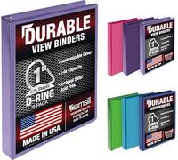 Samsill Classeur durable de 2,5 cm, fabriqué aux États-Unis, classeur à anneaux en D, reliure transparente personnalisable, assortiment d'îles, lot de 6, chacun peut contenir 225 pages