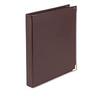 Samsill Classic Collection Classeur de présentation à 3 anneaux, 2,5 cm, anneaux ronds en laiton (peut contenir 200 feuilles), bordeaux