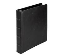 Samsill Organiseur professionnel vintage de 2,5 cm à 3 anneaux pour feuilles et protecteurs de feuilles de 21,6 x 27,9 cm, aspect cuir vieilli noir
