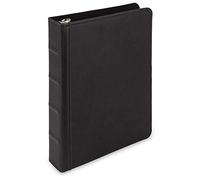 Samsill Organiseur professionnel vintage de 2,5 cm à 3 anneaux pour feuilles et protecteurs de feuilles de 21,6 x 27,9 cm, aspect cuir vieilli noir