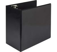 Samsill Titan Classeur extra large de 15,2 cm à 3 anneaux - Couverture transparente antiadhésive personnalisable - Anneau en D verrouillable - Peut contenir plus de 1250 feuilles - Noir