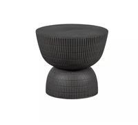 SAMSON - Table basse ronde aspect béton marron D40 Marron