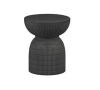 SAMSON - Table d'appoint ronde aspect béton marron foncé D37 Marron