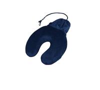 Samsonite TA Revolution - Coussin de Voyage en Mousse à Mémoire avec Pochette - Coussin Cervical Ergonomique pour Avion, Voiture & Train, Bleu (Midnight Blue)