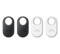 Tracker Bluetooth Samsung Galaxy SmartTag2, vue boussole, recherche à proximité, avec jusqu'à 500 jours d'autonomie, résistant à l'eau, noir/blanc (4 pièces)