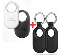 Samsung Pack de 2 Galaxy SmartTag2, Localisateur Bluetooth, un Noir et un Blanc Avec Coques de Protection pour Clés, Sacs, Bagages